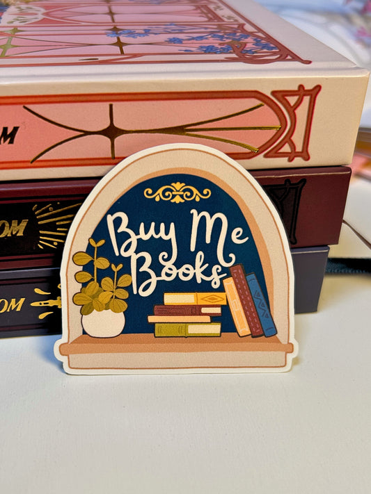 Buy Me Books Waterproof Vinyl Sticker