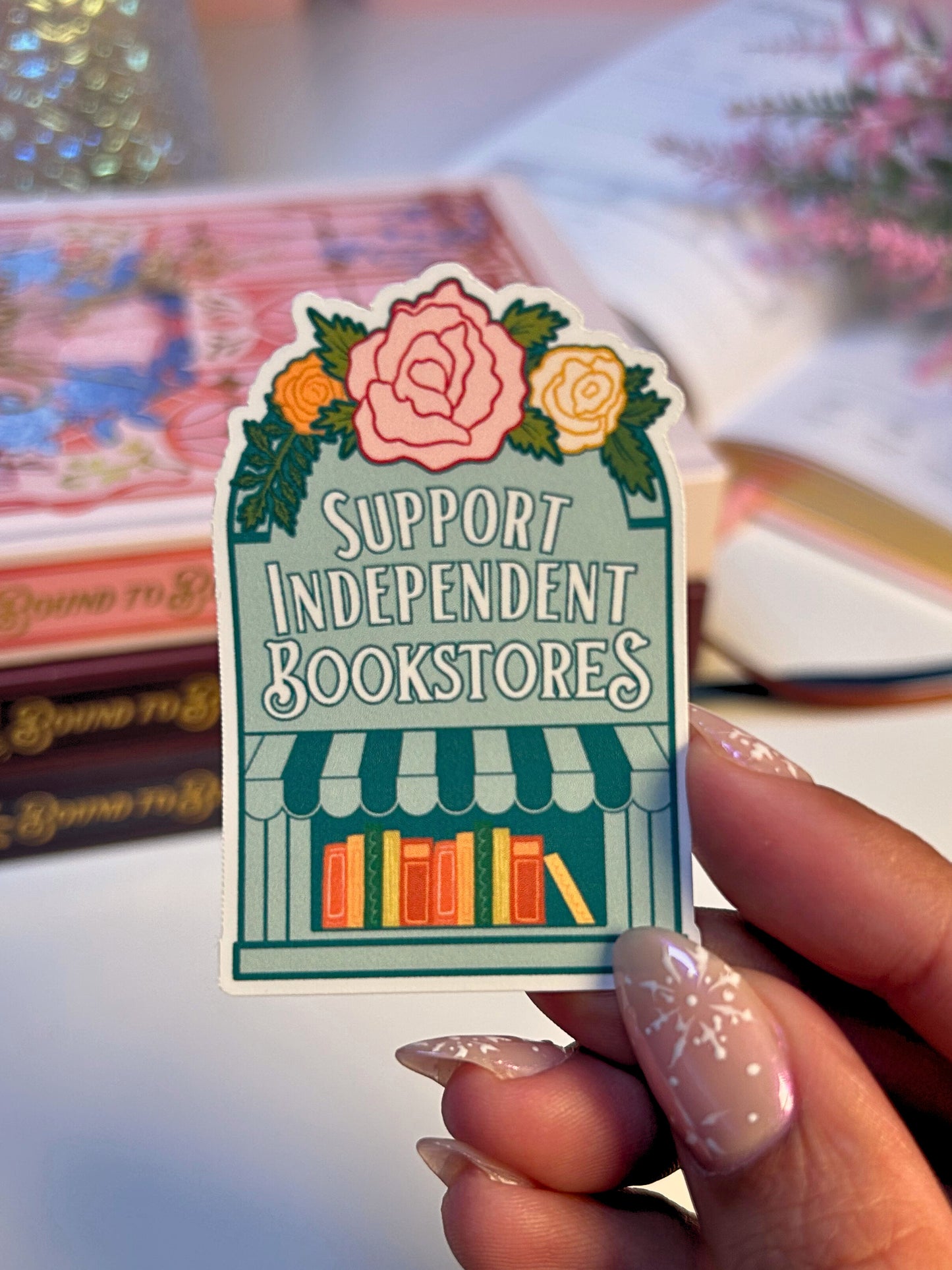 Support Independent Bookstore Waterproof Vinyl Sticker